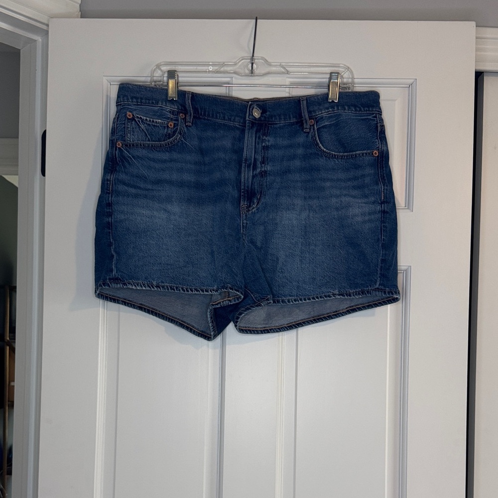 American Eagle Outfitters Dark Blue Denim Cutoff Shorts